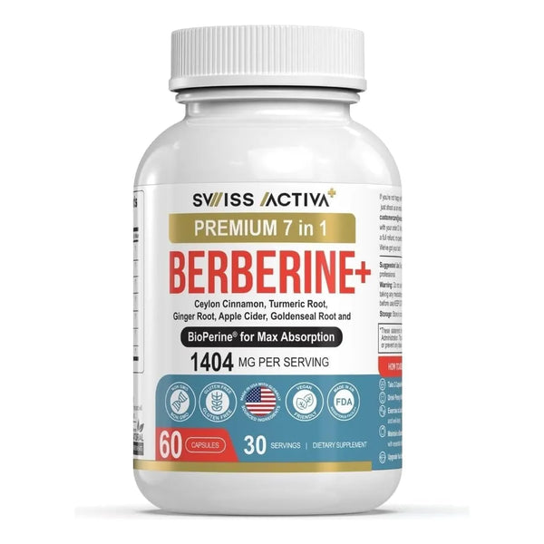 Cápsulas Orgánicas De Berberina 7 En 1 Con Bioperina 1025 Mg - Imagen 1