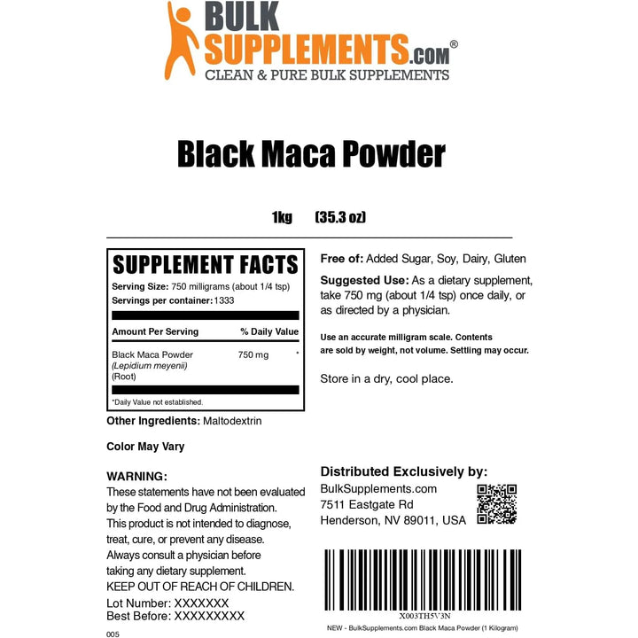 Maca Negra Cruda En Polvo 750 Mg Para Hombres Y Mujeres 1 Kg - Imagen 6
