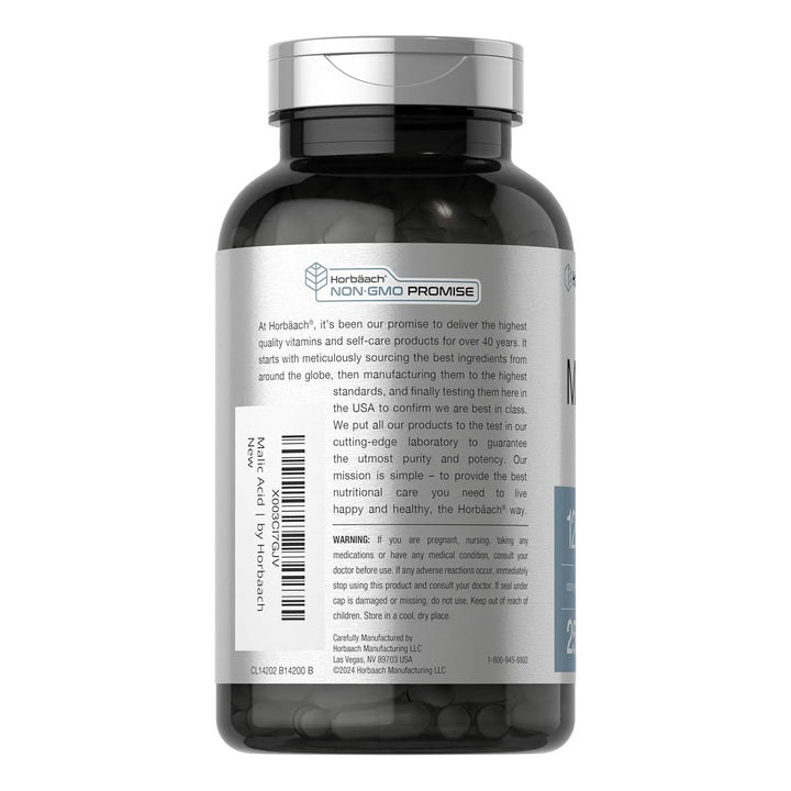 Cápsulas De Ácido Málico 1200 Mg 250 Unidades Saludable Y Na - Imagen 3