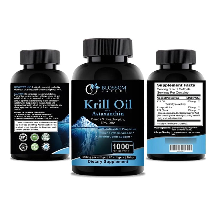 Aceite De Krill Antártico 1000 Mg Fosfolípidos Astaxantina E - Imagen 6