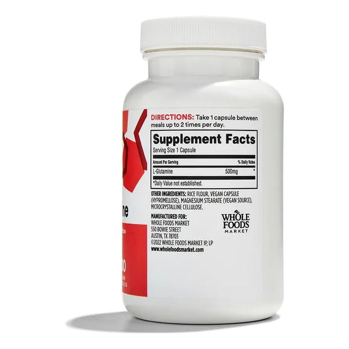L-glutamina 500 Mg Cápsulas Vegetarianas 100 Contenido - Imagen 2