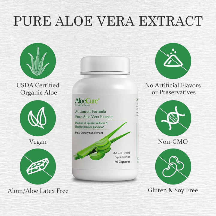 Cápsulas Orgánicas De Aloe Vera 130 Gramos Apoyan Salud Inte - Imagen 5