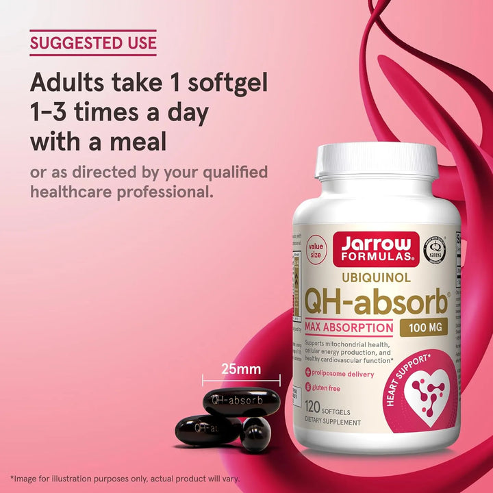 Qh-absorb 200 Mg Maxima Absorcion Jarrow Formulas 120 Cap - Imagen 8