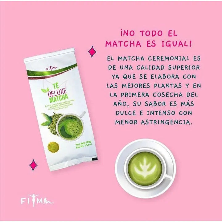 Té Matcha Deluxe Autentico Fit Sin Sabor - Imagen 3
