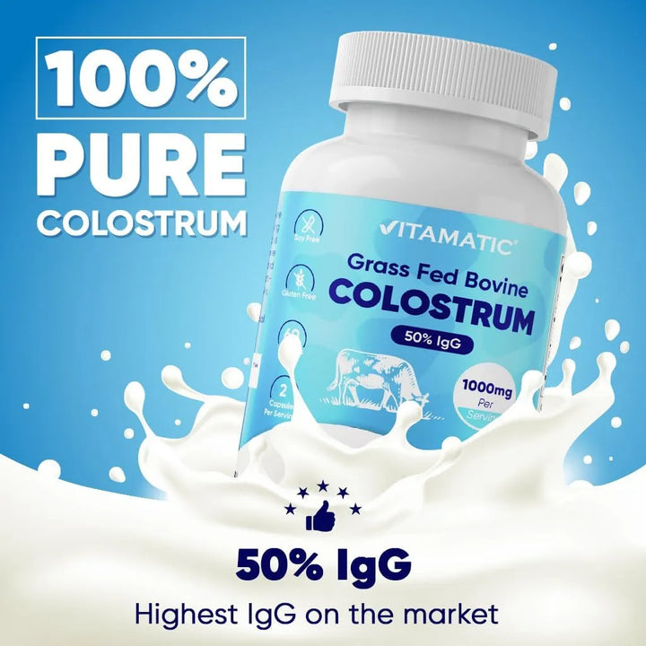 Calostro Bovino 1000 Mg 50% Igg Salud Intestinal Crecimiento - Imagen 4