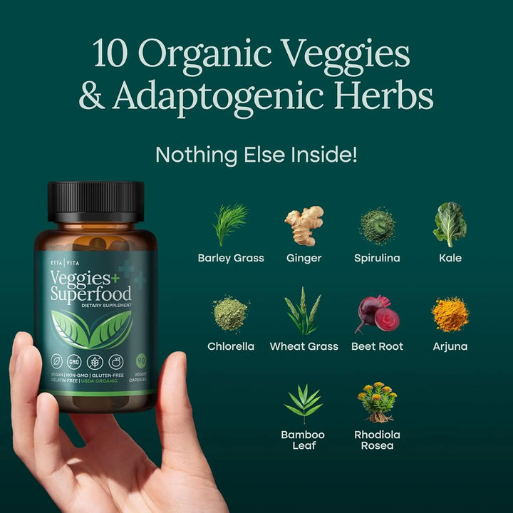 Cápsulas Orgánicas De Frutas Y Verduras 180 Unidades Energía - Imagen 5