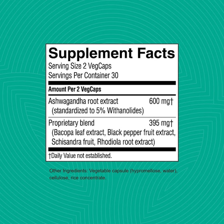 Ashwagandha 60 Cápsulas Vegetales Para Bienestar Y Energía N - Imagen 3