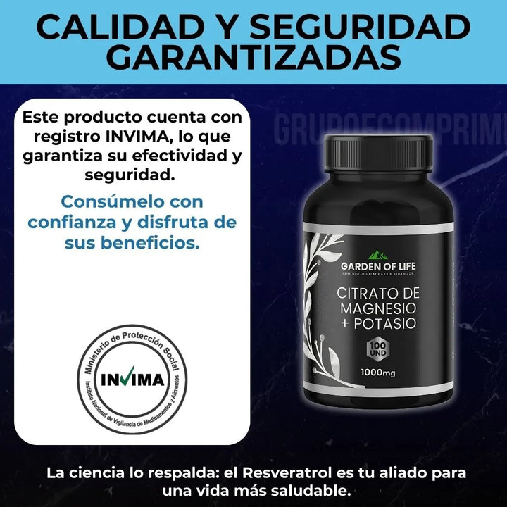 Citrato Magnesio Potasio X100 U Natural - Imagen 2
