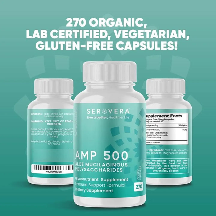 Aloe Glyconutriente 270 Cápsulas Apoyo Inmunológico Digestiv - Imagen 6
