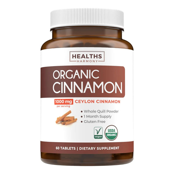 Canela Orgánica Ceilán 1000 Mg 60 Tabletas Apoyo Metabólico - Imagen 1