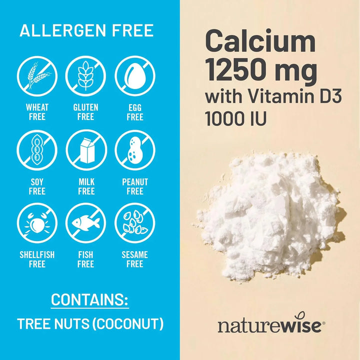 Calcio 1250mg Con Vitamina D3 1000ui Aceite De Coco Mct Orgá - Imagen 5