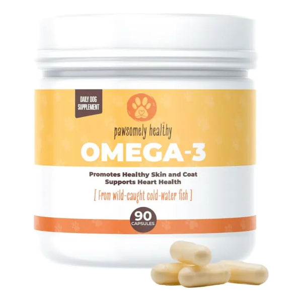 Aceite De Pescado Omega 3 Para Perros Alto En EPA DHA 90 Cápsulas