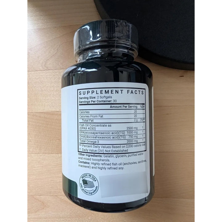 Aceite De Pescado Omega 3 2500mg Con 2000mg Epa Dha Salud Ce - Imagen 9