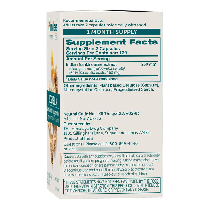 Boswellia Himalaya 250 Mg 240 Cápsulas Apoyo Articular Movil - Imagen 2