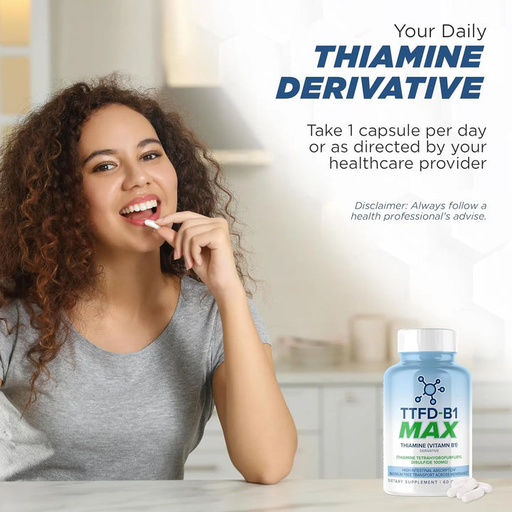 Tiamina Max 100 Mg Disulfuro De Tiamina Tetrahidrofurfurilo - Imagen 7