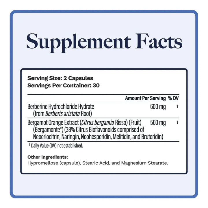 Cápsulas De Bergamota Cítrica Y Berberina 500 Mg Apoyo Natur - Imagen 2