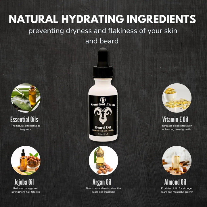 Aceite Para Barba Sándalo Y Vainilla Hidratante Suavizante A Fragancia - Imagen 3