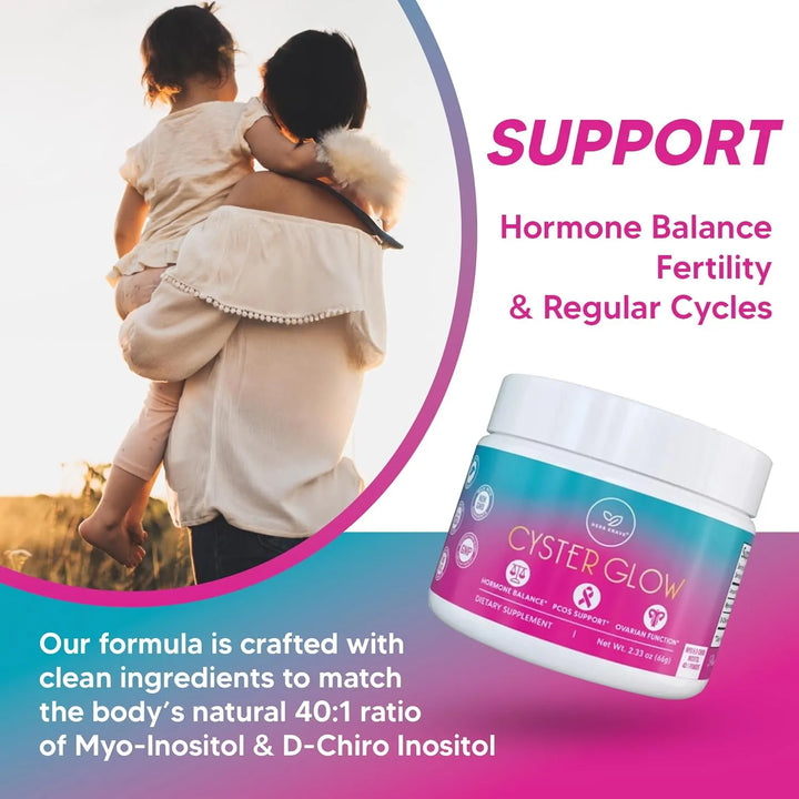 Cyster Glow Polvo De Myo-inositol Y D-chiro Inositol 401 Equ - Imagen 3