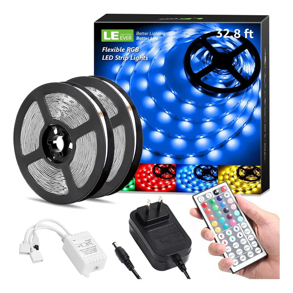 Luces LED RGB 5050 Impermeables 10 Metros Control Remoto 16 Colores