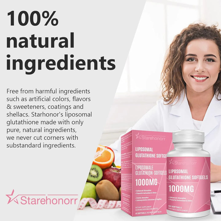 Cápsulas De Glutatión Liposomal 1500 Mg Con Vitamina C Antio - Imagen 6