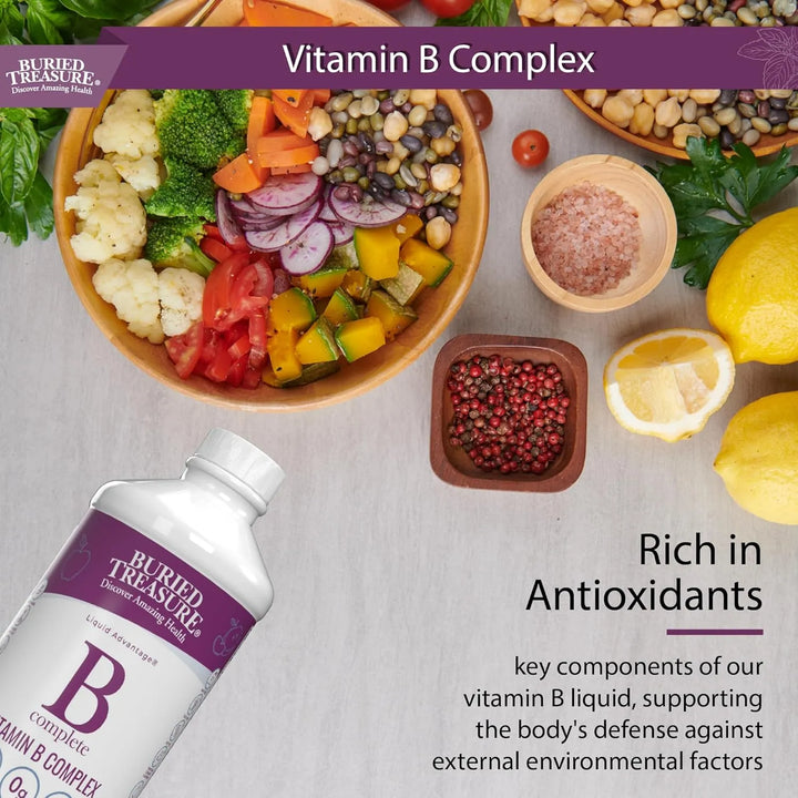 B Complete Líquido Potente Con Vitaminas B Para Estrés Energ - Imagen 5