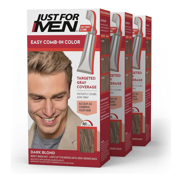 Tinte Para Cabello Hombres Just For Men Rubio Oscuro Aplicacion Facil Con Peine