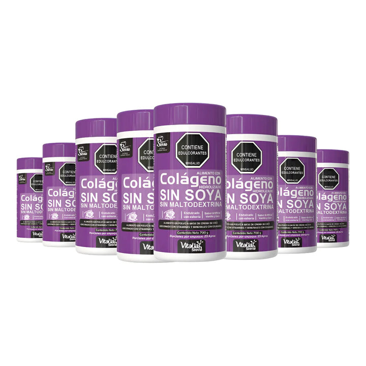 Colágeno Hidrolizado Vainilla Vitaliah 700g Pack X8 - Imagen 1