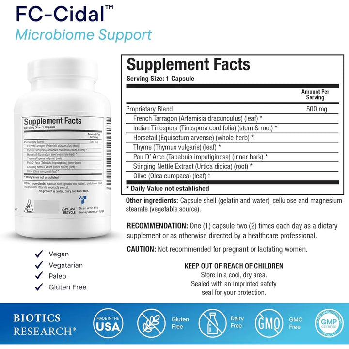 Cápsulas Fc Cidal Biotics Investigación 100 Unidades Propied - Imagen 2