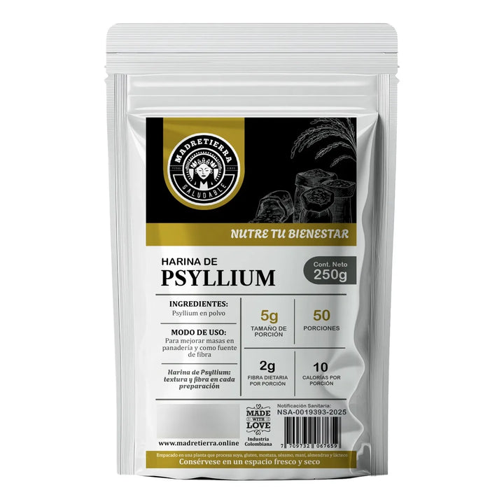 Psyllium Husk X250gr En Harina Natural Fibra - Imagen 1