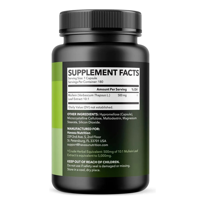 Cápsulas De Hoja De Gordolobo 5000 Mg Extracto 101 Apoyo Pul - Imagen 9
