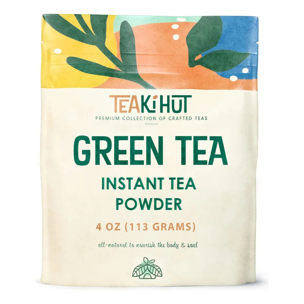 Polvo De Té Verde Instantáneo 113 Gramos Bebida Natural Sin Azúcar Energizante
