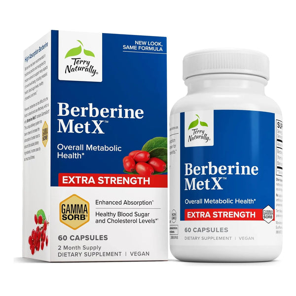 Cápsulas Berberina Metx Extra Fuerte 60 Unidades Salud Metab - Imagen 1