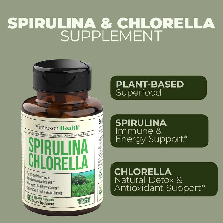 Cápsulas Orgánicas Espirulina Clorella Apoyo Inmunológico An - Imagen 5