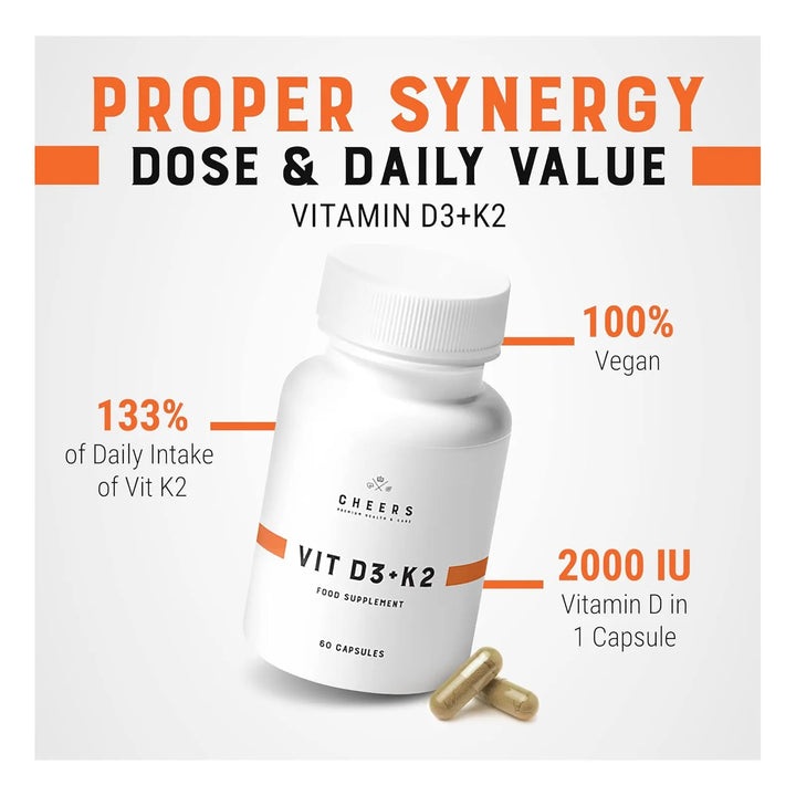 Vitamina D3 Y K2 2000 Ui 133% Ingesta Diaria En Una Cápsula - Imagen 2