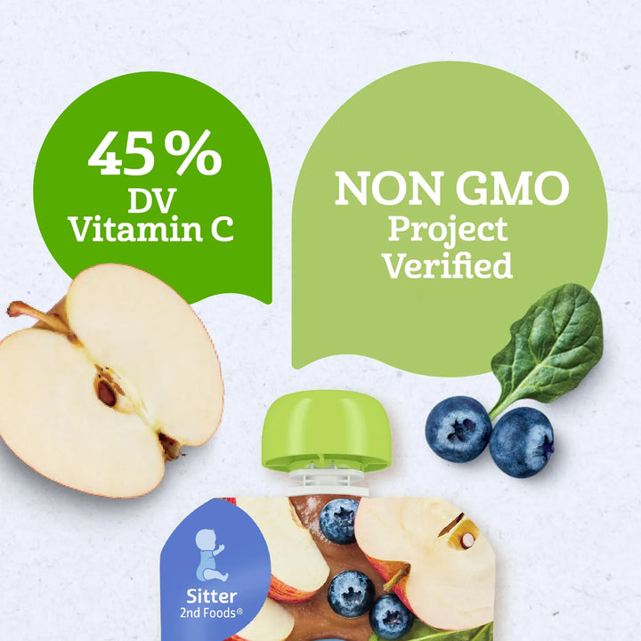 Alimentos Para Bebés Orgánicos Manzana Arándano Espinaca 99 - Imagen 5