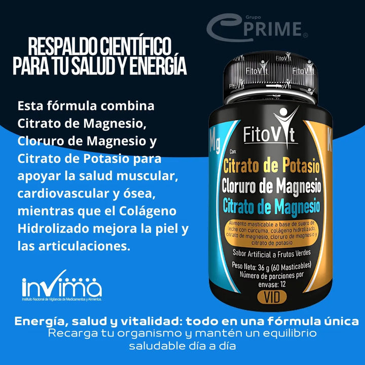 Citrato Magnesio Potasio X3 Uni Natural - Imagen 4