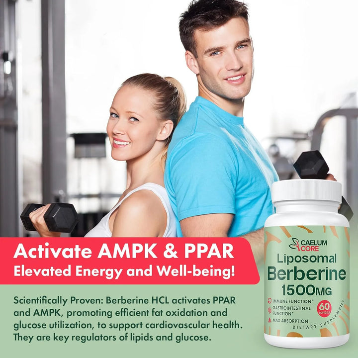 Berberina Liposomal 1500mg Activa Ampk Glp-1 Alta Biodisponi - Imagen 5