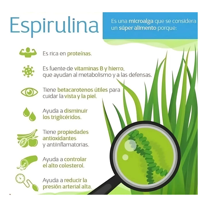 Espirulina Micro Alga 1000mg- Invima - Imagen 6