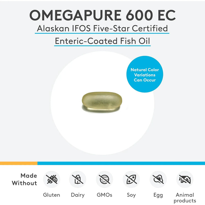 Aceite De Pescado Omegapure 600 Ec Con Certificación Cinco E - Imagen 2