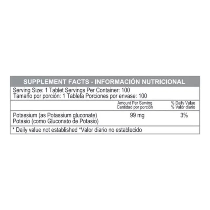 Potasio 99mg X100 Healthy America  - Imagen 3