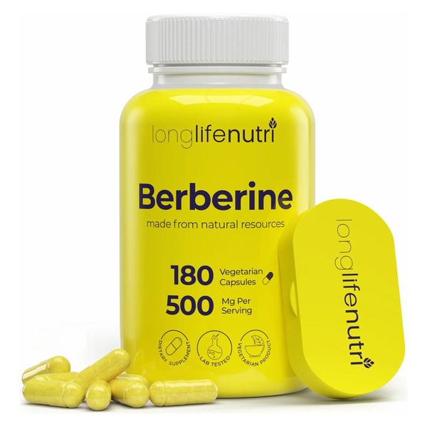 Berberina Hcl 500 Mg 180 Cápsulas Extracto Natural 1000 Mg P - Imagen 1