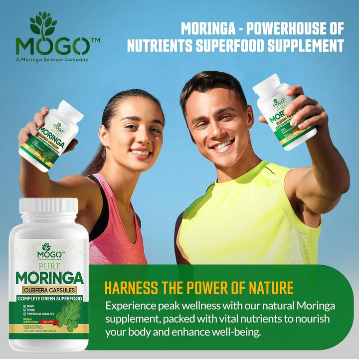 Cápsulas De Moringa Orgánica 180 Unidades Para Energía Inmun - Imagen 3
