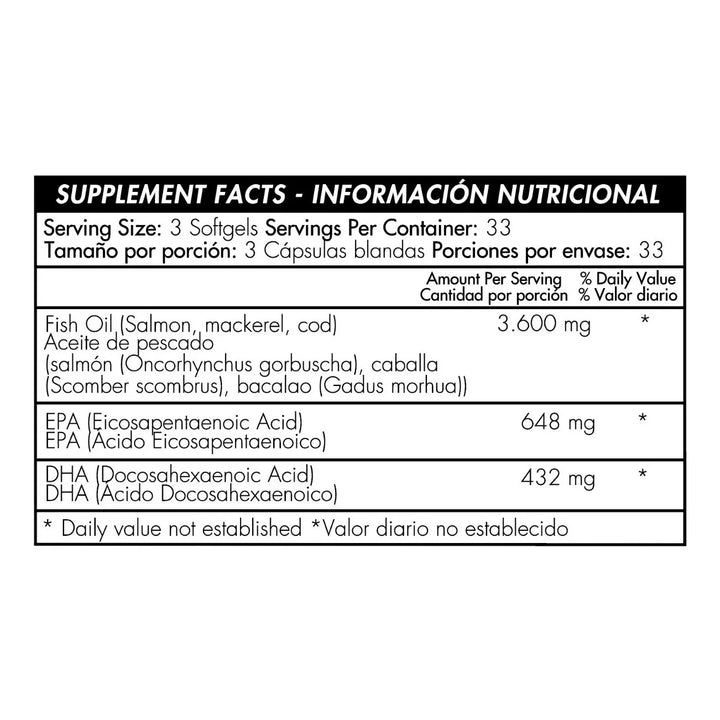 Omega 3 Fish Oil 1200mg X 100 N.a. - Imagen 2