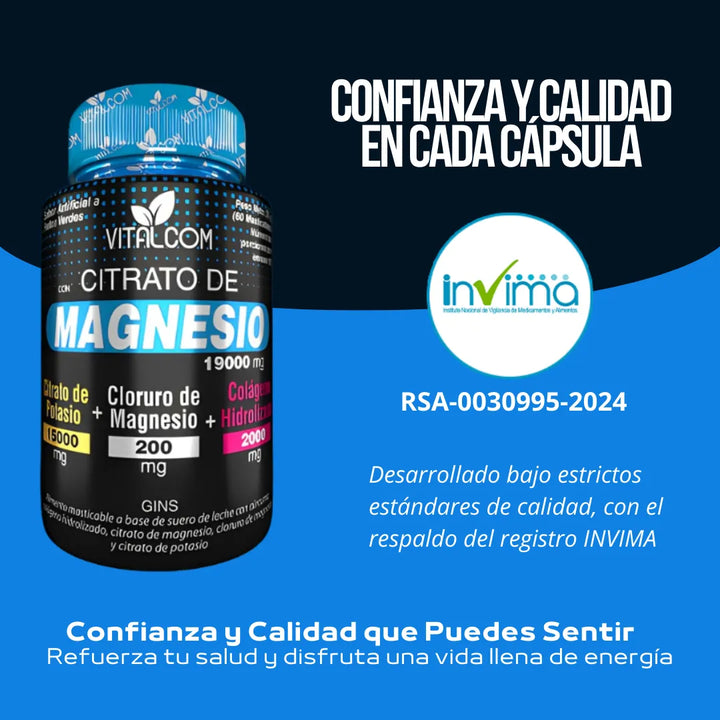 Citrato Magnesio Potasio Capsulas Natural - Imagen 8