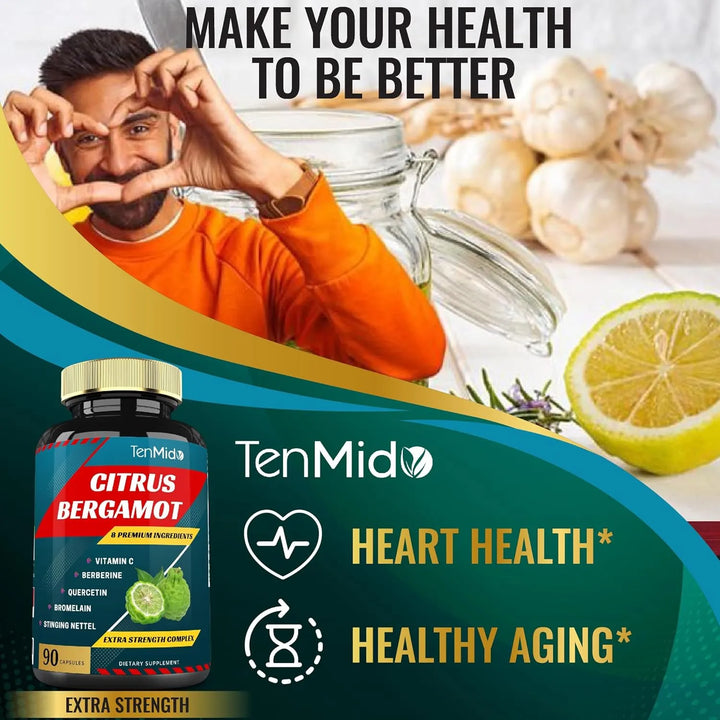 Cápsulas De Extracto De Bergamota Con Vitamina C Berberina Q - Imagen 6