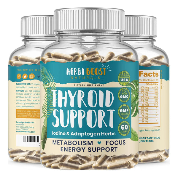 Apoyo Tiroides Mujeres Yodo Extra Fuerte 1069 Mg Metabolismo - Imagen 1