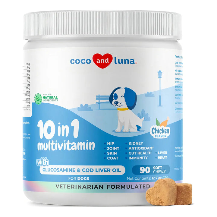 Multivitamínico 10 En 1 Para Perros 90 Masticables Saludable - Imagen 1
