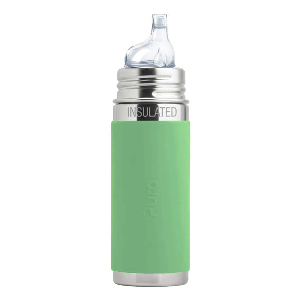 Botella Acero Inoxidable 260ml Funda Boquilla Silico Sin Plastico Pura Kiki