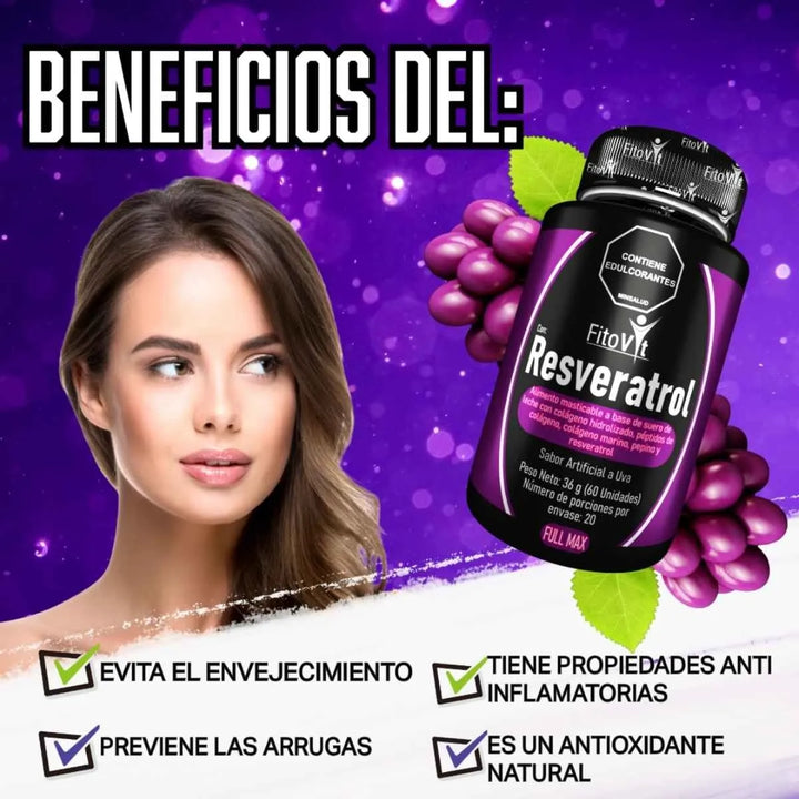 Resveratrol Full Max Fitovit Uva - Imagen 3