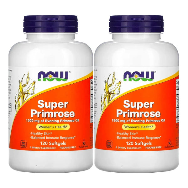 Aceite De Primrose 1300 Mg 120 Capsulas Paquete Doble Now Foods Importado